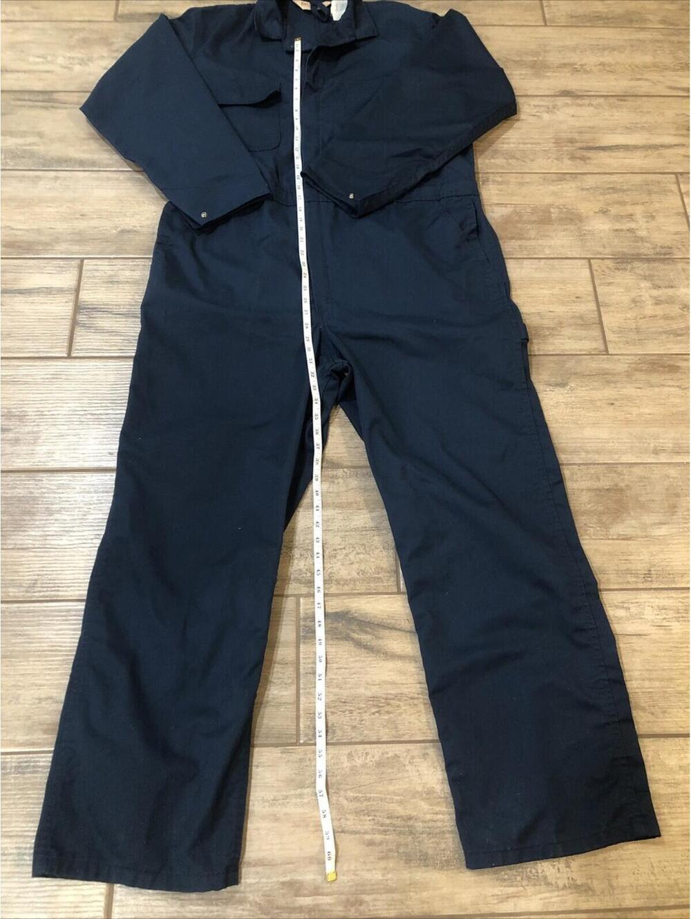 48x32 Blue Workwear Jumpsuit Zip Front Big Mac Coveralls Utility Uniform USA
